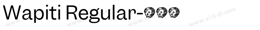 Wapiti Regular字体转换